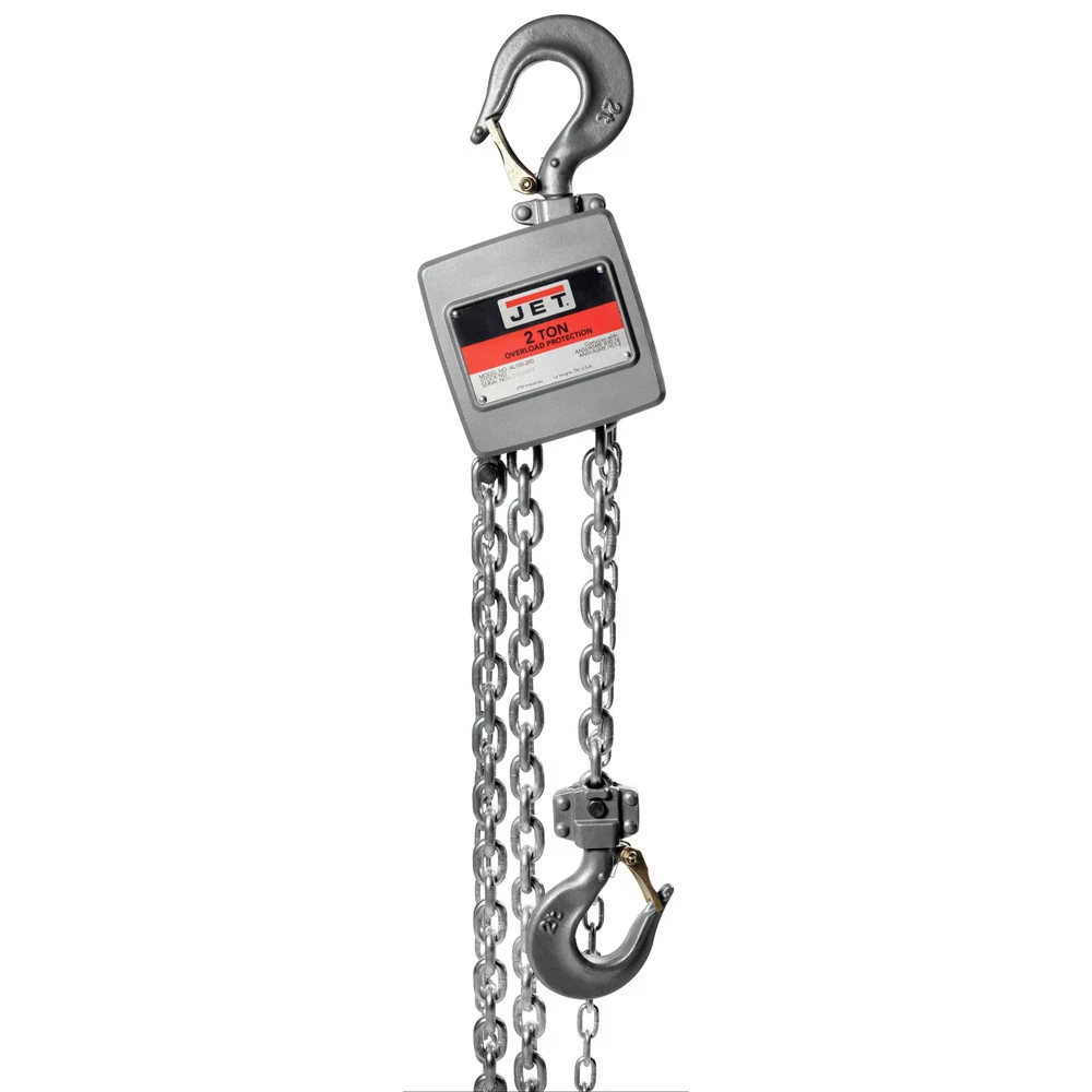 JET 133210 AL100 Series 2 Ton Capacity Alum Hand Chain Hoist With 10 Ft. Of Lift 2 JET 133210 AL100 Series 2 Ton Capacity Alum Hand Chain Hoist With 10 Ft. Of Lift