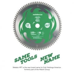 Metabo HPT 115436M 12 In. 80-Tooth Fine Finish VPR Blade -JET Sales Shop mhpn115436m c