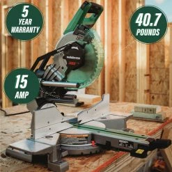 Metabo HPT C10FSHCTM 15 Amp Sliding Dual Bevel Compound 10 In. Corded Miter Saw With Laser Marker -JET Sales Shop mhpnc10fshctm b