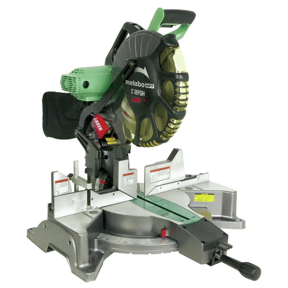 Metabo HPT C12FDHS 15 Amp Dual Bevel 12 In. Corded Miter Saw With Laser Guide 3 Metabo HPT C12FDHS 15 Amp Dual Bevel 12 In. Corded Miter Saw With Laser Guide