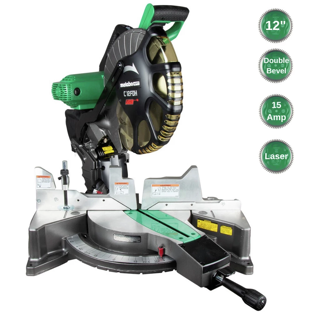 Metabo HPT C12FDHS 15 Amp Dual Bevel 12 In. Corded Miter Saw With Laser Guide 6 Metabo HPT C12FDHS 15 Amp Dual Bevel 12 In. Corded Miter Saw With Laser Guide - Image 4