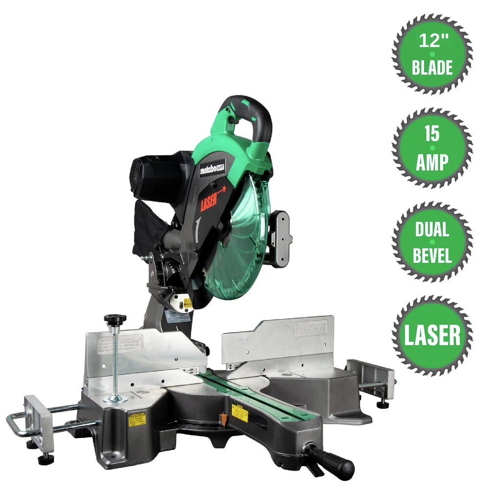 Metabo HPT C12RSH2SM 15 Amp Dual Bevel 12 In. Corded Sliding Compound Miter Saw 5 Metabo HPT C12RSH2SM 15 Amp Dual Bevel 12 In. Corded Sliding Compound Miter Saw - Image 3