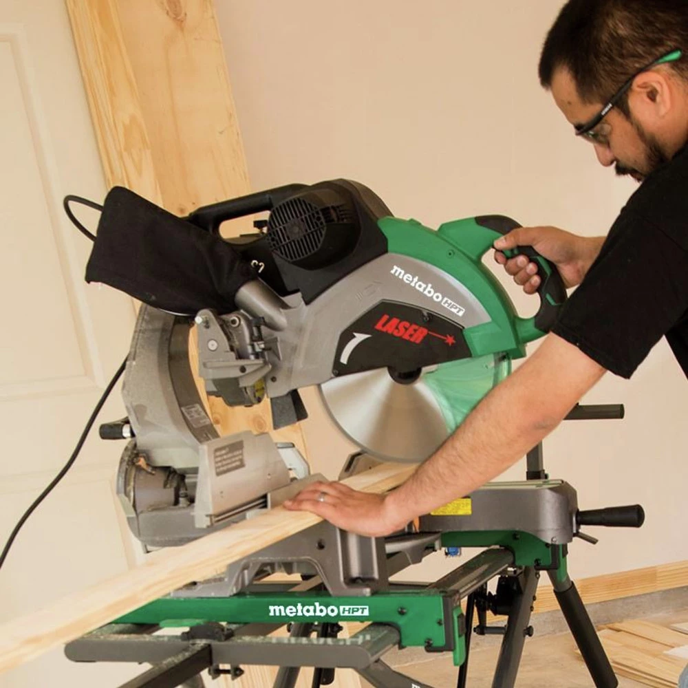 Metabo HPT C12RSH2SM 15 Amp Dual Bevel 12 In. Corded Sliding Compound Miter Saw 9 Metabo HPT C12RSH2SM 15 Amp Dual Bevel 12 In. Corded Sliding Compound Miter Saw - Image 7
