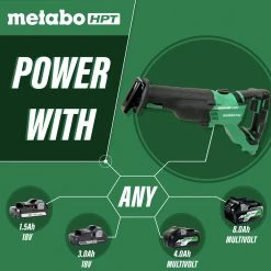 Metabo HPT CR18DBLQ4M 18V Brushless Reciprocating Saw (Tool Only) -JET Sales Shop mhpncr18dblq4m b
