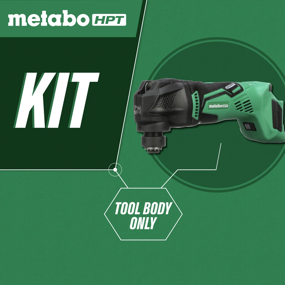 Metabo HPT CV18DBLQ5M 18V Brushless Lithium-Ion Cordless Oscillating Multi-Tool (Tool Only) 4 Metabo HPT CV18DBLQ5M 18V Brushless Lithium-Ion Cordless Oscillating Multi-Tool (Tool Only) - Image 2