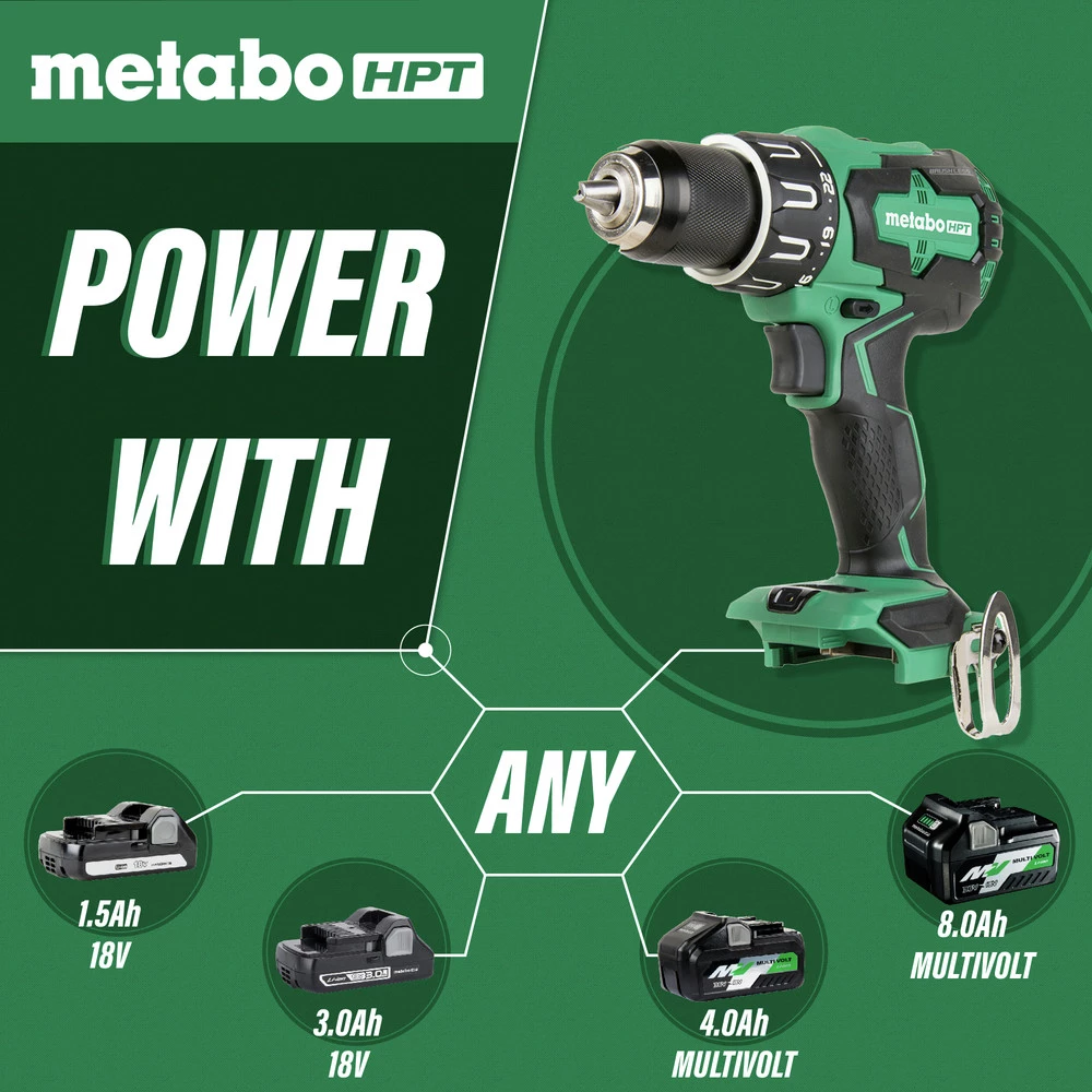 Metabo HPT DS18DBFL2Q4M 18V Lithium-Ion Brushless Driver Drill (Tool Only) 7 Metabo HPT DS18DBFL2Q4M 18V Lithium-Ion Brushless Driver Drill (Tool Only) - Image 5