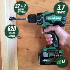 Metabo HPT DV18DBFL2TM 18V Brushless Lithium-Ion 1/2 In. Cordless Hammer Drill Kit (3 Ah/5 Ah) -JET Sales Shop mhpndv18dbfl2tm b