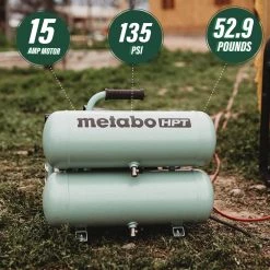Metabo HPT EC99SM 2 HP 4 Gallon Portable Twin Stack Air Compressor -JET Sales Shop mhpnec99sm f