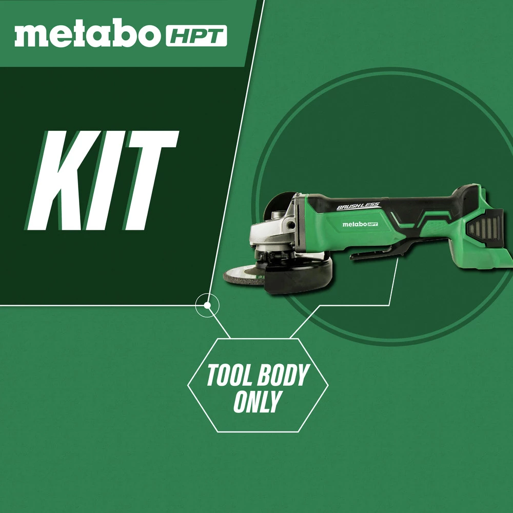 Metabo HPT G18DBALQ4M 18V Cordless Lithium-Ion Brushless 4-1/2 In. Angle Grinder (Tool Only) 4 Metabo HPT G18DBALQ4M 18V Cordless Lithium-Ion Brushless 4-1/2 In. Angle Grinder (Tool Only) - Image 2