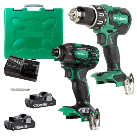 Metabo HPT KC18DBFL2CM MultiVolt 18V Brushless Lithium-Ion Cordless Hammer Drill And Triple Hammer Impact Driver Combo Kit With 2 Batteries (3 Ah) 3 Metabo HPT KC18DBFL2CM MultiVolt 18V Brushless Lithium-Ion Cordless Hammer Drill And Triple Hammer Impact Driver Combo Kit With 2 Batteries (3 Ah)