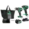 Metabo HPT KC18DBFL2TM 18V Lithium-Ion Brushless 1/2 In. Cordless Hammer Drill And 1/4 In. Cordless Impact Driver Combo Kit With (1) 3 Ah And (1) 5 Ah Batteries -JET Sales Shop mhpnkc18dbfl2tm