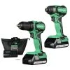 Metabo HPT KC18DDXM 18V Brushless Lithium-Ion Cordless Compact Drill Driver / Impact Driver Combo Kit (1.5 Ah) -JET Sales Shop mhpnkc18ddxm