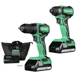 Metabo HPT KC18DDXM 18V Brushless Lithium-Ion Cordless Compact Drill Driver / Impact Driver Combo Kit (1.5 Ah)