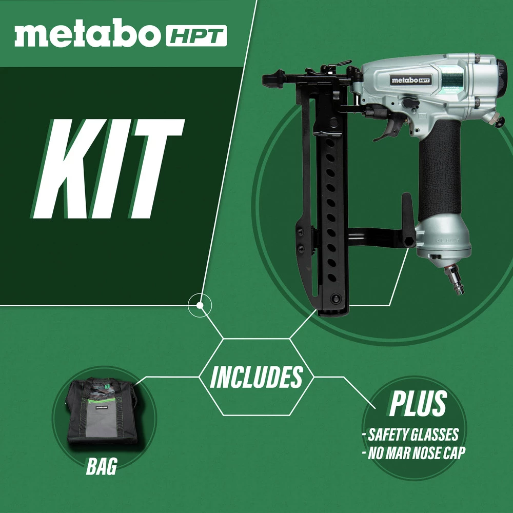 Metabo HPT N3804A5M 1-1/2 In. 18-Gauge 1/4 In. Narrow Crown Pro Finish Stapler 4 Metabo HPT N3804A5M 1-1/2 In. 18-Gauge 1/4 In. Narrow Crown Pro Finish Stapler - Image 2