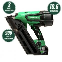 Metabo HPT NR3690DCM MultiVolt 36V Brushless Lithium-Ion Cordless Paper Strip Framing Nailer Kit (2.5 Ah) -JET Sales Shop mhpnnr3690dcm c