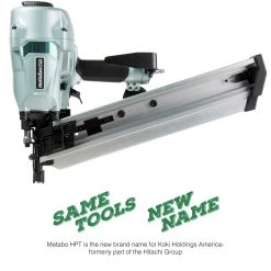 Metabo HPT NR90AC5M 2-3/8 In. To 3-1/2 In. Plastic Collated Framing Nailer -JET Sales Shop mhpnnr90ac5m c