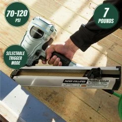 Metabo HPT NR90ADS1M 35-Degree Paper Collated 3-1/2 In. Strip Framing Nailer -JET Sales Shop mhpnnr90ads1m d