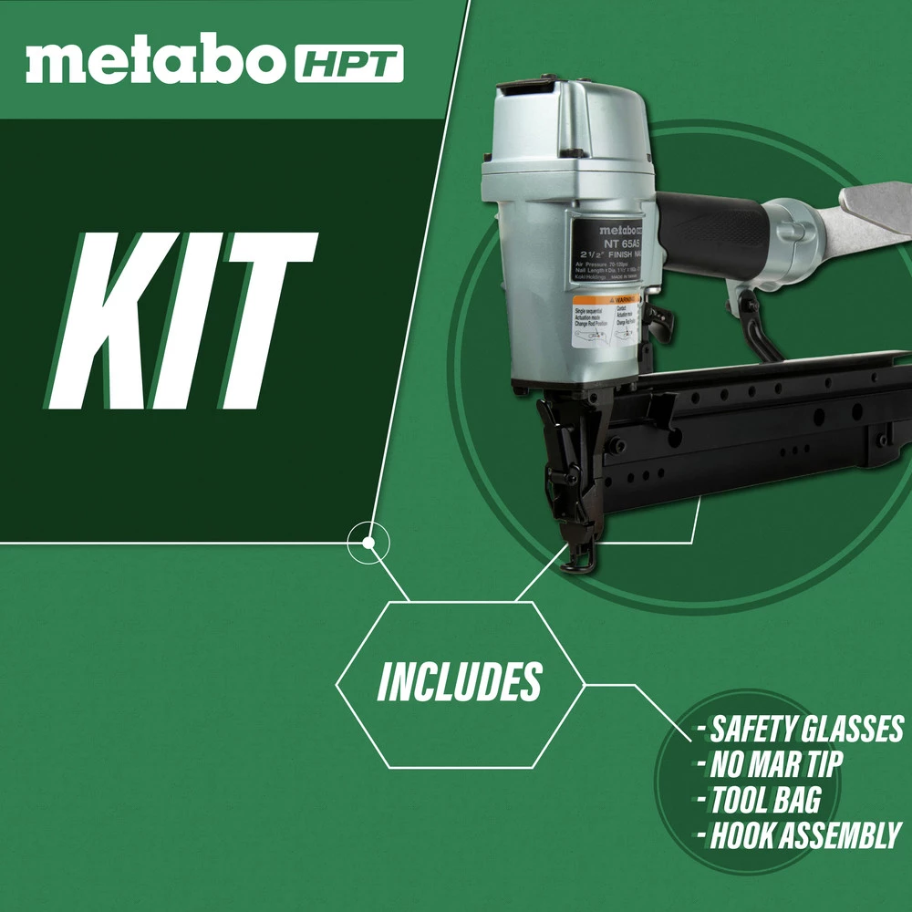 Metabo HPT NT65A5M 16 Gauge 2-1/2 In. Pro Finish Nailer 4 Metabo HPT NT65A5M 16 Gauge 2-1/2 In. Pro Finish Nailer - Image 2