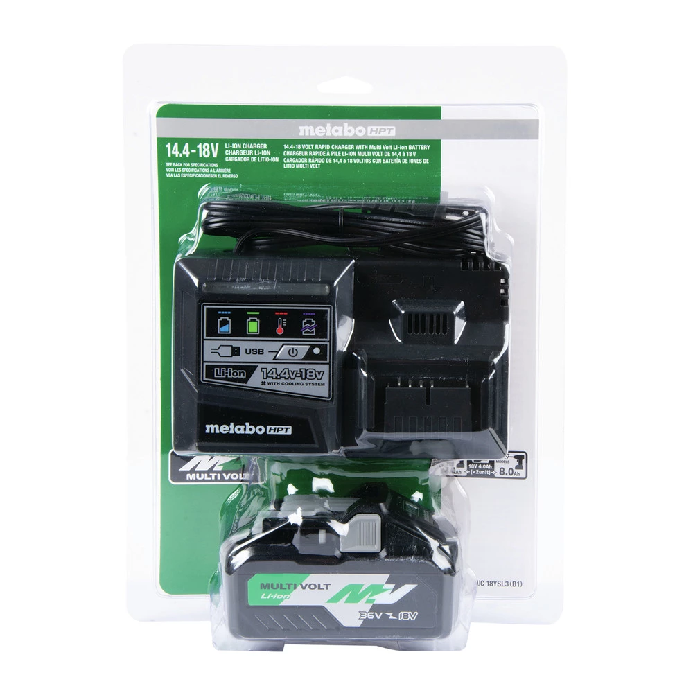 Metabo HPT UC18YSL3B1M 18V/36V Lithium-Ion Battery And Charger Kit 7 Metabo HPT UC18YSL3B1M 18V/36V Lithium-Ion Battery And Charger Kit - Image 5