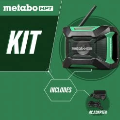 Metabo HPT UR18DAQ4M MultiVolt 18V Lithium-Ion Cordless Bluetooth Radio (Tool Only) -JET Sales Shop mhpnur18daq4m a