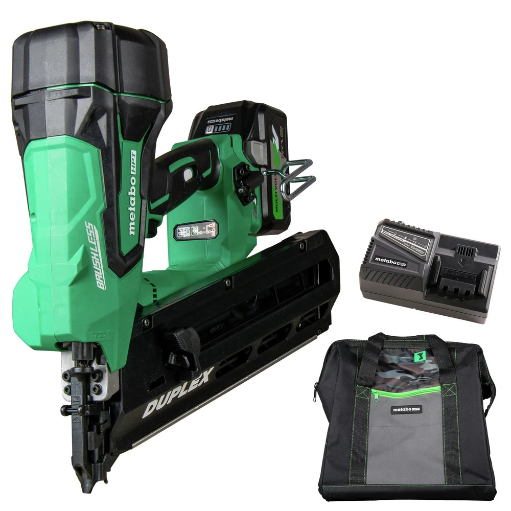 Factory Reconditioned Metabo HPT NR3675DDMR MultiVolt 36V Brushless Lithium-Ion 21 Degree 3-1/2 In. Cordless Duplex Nailer Kit (2.5 Ah) 3 Factory Reconditioned Metabo HPT NR3675DDMR MultiVolt 36V Brushless Lithium-Ion 21 Degree 3-1/2 In. Cordless Duplex Nailer Kit (2.5 Ah)