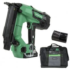 Factory Reconditioned Metabo HPT NT1850DEMR 18V Brushless Lithium-Ion 18 Gauge Cordless Brad Nailer Kit (3 Ah)