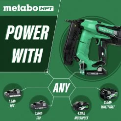 Factory Reconditioned Metabo HPT NT1850DEMR 18V Brushless Lithium-Ion 18 Gauge Cordless Brad Nailer Kit (3 Ah) -JET Sales Shop mhprnt1850demr b